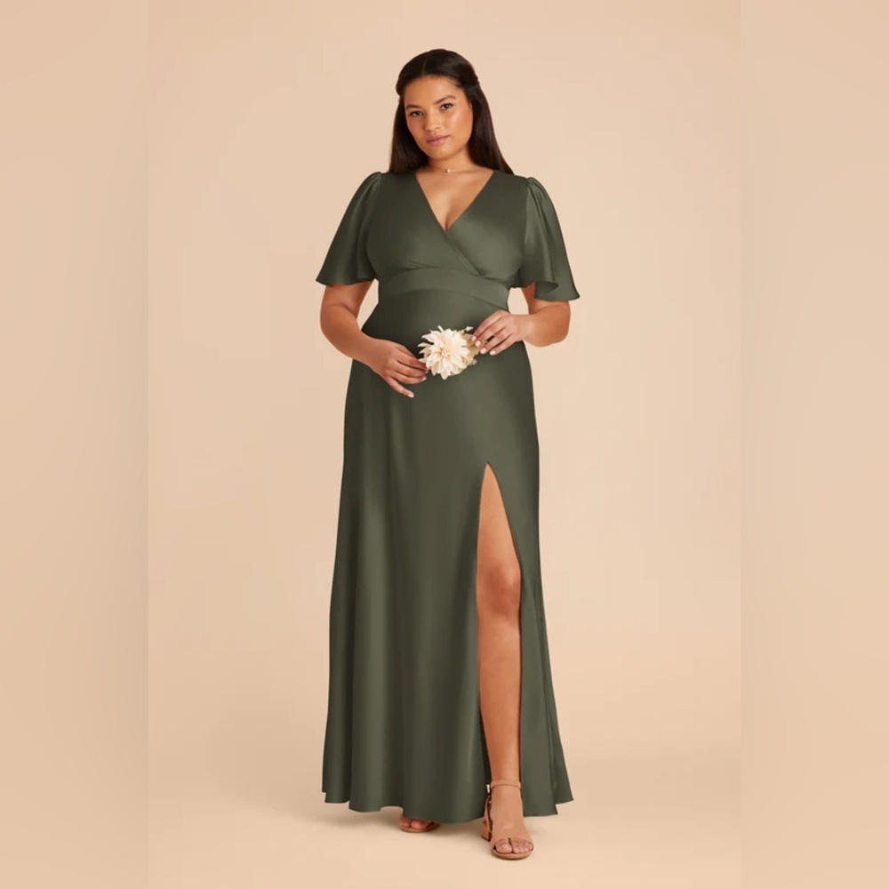 Elegant Olive Green Dress